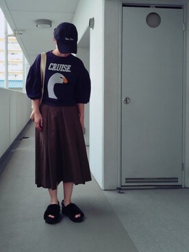 「コーデュロイキャップ」｜hiiibarさん（レディース・157cm）の秋コーディネート