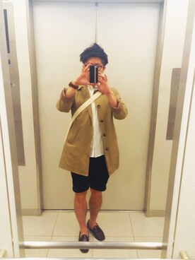 「417 EDIFICE（フォーワンセブンエディフィス）のアイテム（その他シューズ）」を使った、Kota Matsushimaさん（メンズ・171cm）の秋コーディネート