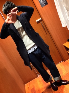 「SHIPS（シップス）のアイテム（その他アウター）」を使った、Kota Matsushimaさん（メンズ・171cm）の冬コーディネート