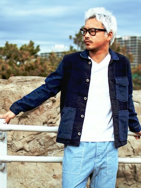 「masterkey（マスターキー）のアイテム（ジャケット/アウター）」を使った、U TAKAMIZUさん（メンズ・173cm）の春コーディネート