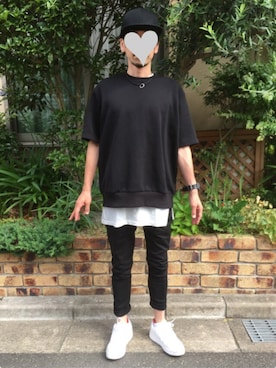 「idealism sound（イデアリズムサウンド）のアイテム」を使った、remoさん（メンズ・174cm）の夏コーディネート