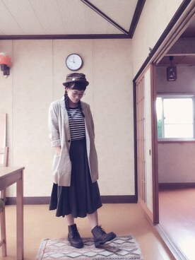 「abc une face（アーベーセーアンフェイス）のアイテム（ジャケット/アウター）」を使った、michiさん（レディース・157cm）の秋コーディネート
