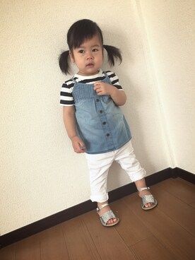 「babygap」｜「アイテム（キャミソール）」を使った、MKRKさん（キッズ・80cm）の夏コーディネート