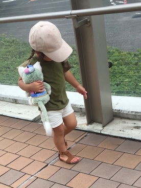 「おさげ」｜「アイテム（その他）」を使った、MKRKさん（キッズ・90cm）の夏コーディネート