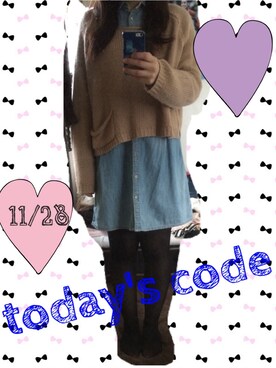 「アイテム（シャツワンピース）」を使った、kanya＊°さん（レディース・162cm・20代）の秋コーディネート