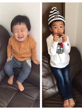 「BEN DAVIS（ベンデイビス）のアイテム（Tシャツ/カットソー）」を使った、★miiikiii★さん（キッズ・110cm）の秋コーディネート