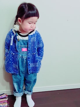 「RAGMART（ラグマート）のアイテム（チュニック）」を使った、めこさん（キッズ・90cm）の春コーディネート