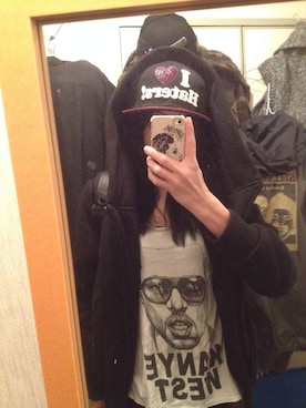 「DGK（ディージーケー）のアイテム（帽子）」を使った、AngeL４MooNさん（レディース・160cm）の春コーディネート