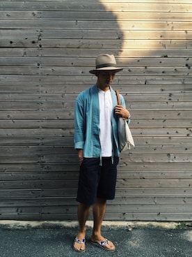 「nonnative（ノンネイティブ）のアイテム（サンダル）」を使った、JinwooParkさん（メンズ・174cm）の夏コーディネート