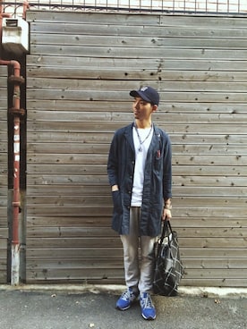 「uniform experiment」｜「アイテム（アクセサリー）」を使った、JinwooParkさん（メンズ・174cm）の秋コーディネート