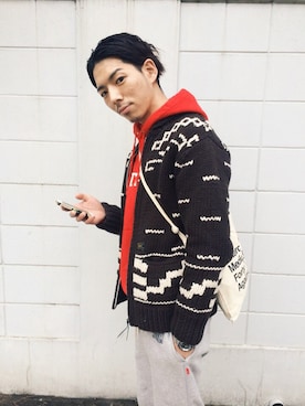 「wtaps」｜「アイテム（その他アウター）」を使った、JinwooParkさん（メンズ・174cm）の春コーディネート