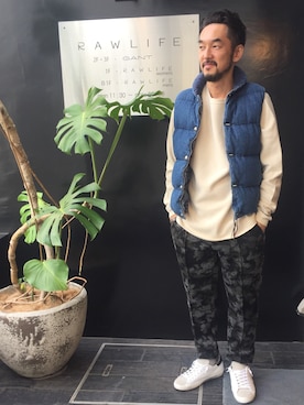 「RAWLIFE（ロウライフ）のアイテム」を使った、shiroさん（メンズ・167cm）の秋コーディネート