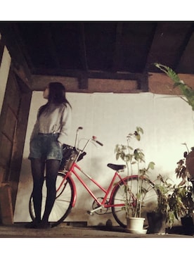 「アイテム（タイツ/ストッキング、ブルー系）」を使った、not useさん（レディース・160cm）の春コーディネート