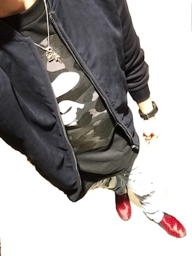 「ストリートカジュアル」｜「アイテム（その他シューズ）」を使った、kaさん（メンズ・175cm）の冬コーディネート