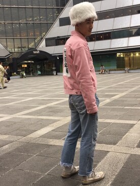 「used mix」｜「アイテム（デニムジャケット）」を使った、 けんごさん（メンズ・171cm）の冬コーディネート