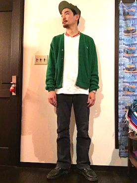 「FOXのアイテム」を使った、まっつんさん（メンズ・178cm）の春コーディネート