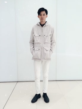 「A.P.C.（アーペーセー）のアイテム（ブーツ）」を使った、Ramon liさん（メンズ・178cm）の春コーディネート