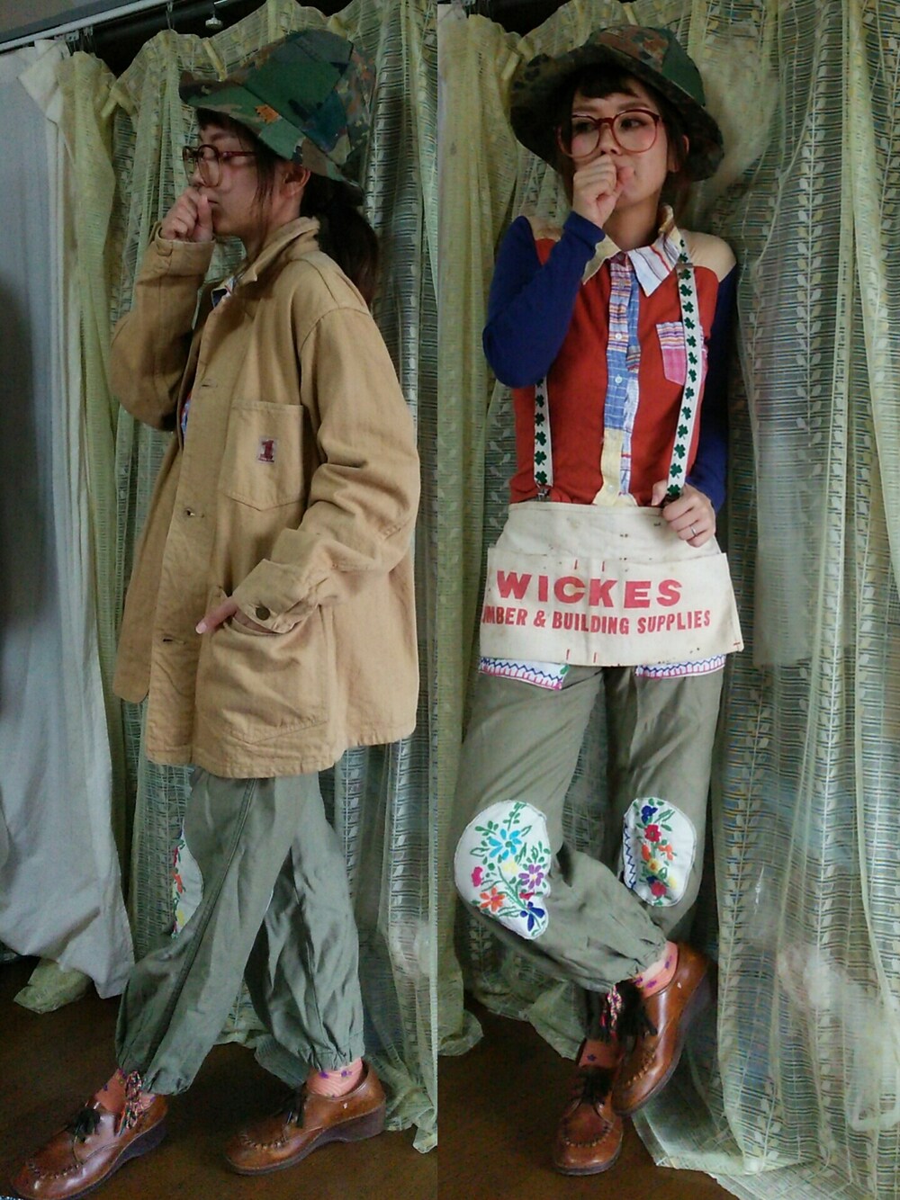 その他のパンツ、ベージュ系のジャケット/アウター、その他のトップスを着用したレディースの秋コーディネートの1枚目の写真