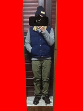 「Crescent Down Works」｜るるるさん（メンズ・163cm）の冬コーディネート