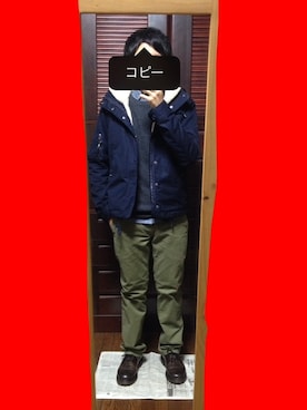 「URBAN RESEARCH DOORS」｜「アイテム（モッズコート）」を使った、るるるさん（メンズ・163cm）の冬コーディネート