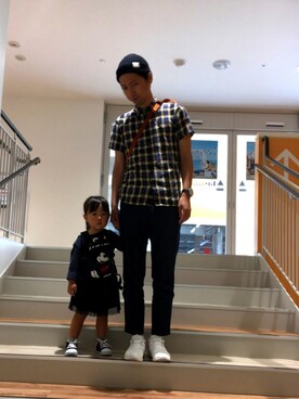 「ホワイトスニーカー」｜「アイテム（ニットキャップ/ビーニー）」を使った、Yuki＊Kuroさん（メンズ・176cm）の秋コーディネート