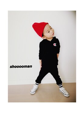 「チャンピオン パーカー」｜shooomanさん（キッズ・90cm）の秋コーディネート