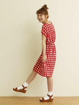 「サンダルに靴下」｜Dot&Stripes CHILDWOMANさん（レディース・158cm）の春コーディネート