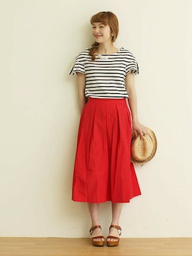 Dot&Stripes CHILDWOMANさん（レディース・158cm）の夏コーディネート