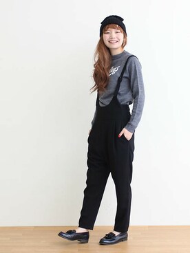 「アイテム（その他シューズ、ブルー系）」を使った、Dot&Stripes CHILDWOMANさん（レディース・158cm）の秋コーディネート