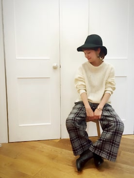 「アイテム（イヤリング、ブラック系）」を使った、Dot&Stripes CHILDWOMANさん（レディース・158cm）の秋コーディネート