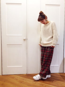 「アイテム（イヤリング、ブラック系）」を使った、Dot&Stripes CHILDWOMANさん（レディース・158cm）の秋コーディネート