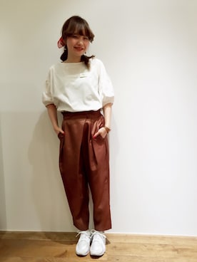 「茶色」｜Dot&Stripes CHILDWOMANさん（レディース・158cm）の春コーディネート