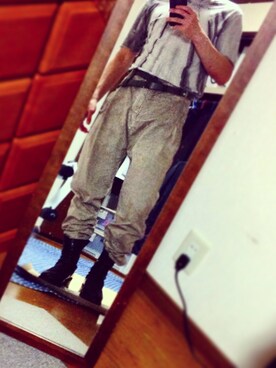 「SISTERE（システレ）のアイテム」を使った、ぴゅーやさん（メンズ・167cm）の夏コーディネート