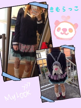 「ALGONQUINS（アルゴンキン）のアイテム（スカート）」を使った、きむらっこさん（レディース・152cm）の夏コーディネート