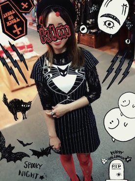 「HELL CAT PUNKS（ヘルキャットパンクス）のアイテム（帽子）」を使った、きむらっこさん（レディース・152cm）の冬コーディネート