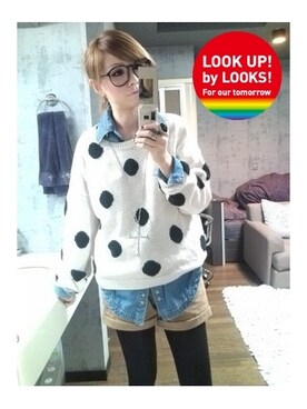「H&M（エイチ・アンド・エム）のアイテム（その他トップス）」を使った、amiさんの春コーディネート