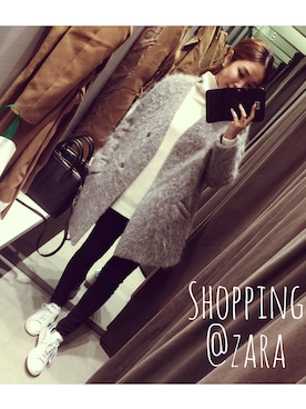 「Mila Owen」｜「アイテム（ノーカラージャケット）」を使った、amiさん（レディース・163cm）の冬コーディネート