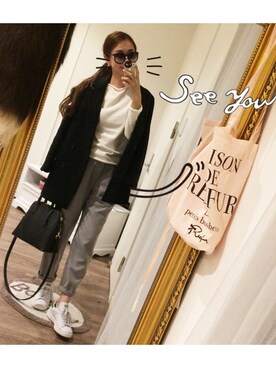 「Another Edition（アナザーエディション）のアイテム（その他アウター）」を使った、amiさん（レディース・163cm）の冬コーディネート