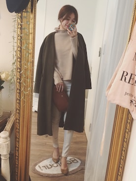 「Ungrid（アングリッド）のアイテム（その他アウター）」を使った、amiさん（レディース・163cm）の秋コーディネート
