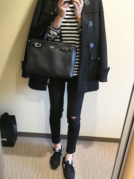 「NINE（ナイン）のアイテム（リング）」を使った、amiさん（レディース・163cm）の冬コーディネート