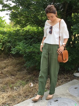 「SLOBE IENA（スローブイエナ）のアイテム（パンプス）」を使った、amiさん（レディース・163cm）の夏コーディネート