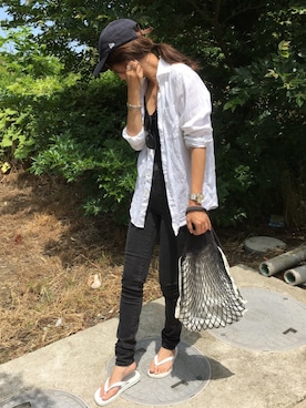 「SEVENDAYS=SUNDAY（セブンデイズサンデイ）のアイテム（帽子）」を使った、amiさん（レディース・163cm）の夏コーディネート