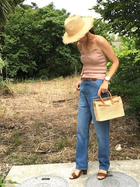 「RAGEBLUE（レイジブルー）のアイテム（帽子）」を使った、amiさん（レディース・163cm）の夏コーディネート