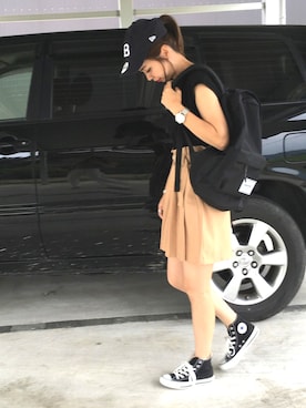 「SEVENDAYS=SUNDAY（セブンデイズサンデイ）のアイテム（帽子）」を使った、amiさん（レディース・163cm）の夏コーディネート