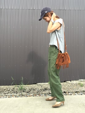 「SEVENDAYS=SUNDAY（セブンデイズサンデイ）のアイテム（帽子）」を使った、amiさん（レディース・163cm）の夏コーディネート