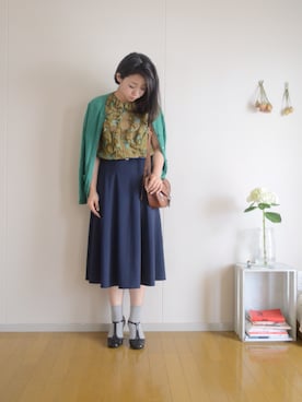 「ANNA SUI（アナスイ）のアイテム」を使った、kanacoさん（レディース・155cm）の春コーディネート