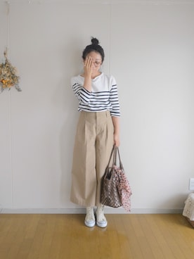 「フレンチカジュアル」｜kanacoさん（レディース・155cm）の夏コーディネート