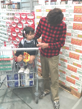 「BEN DAVIS（ベンデイビス）のアイテム（パンツ）」を使った、しーさん（キッズ・80cm）の春コーディネート