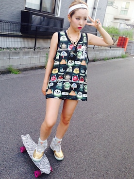 「アイテム（ブラジャー）」を使った、Haruka    komadaさん（レディース・159cm・20代）の夏コーディネート