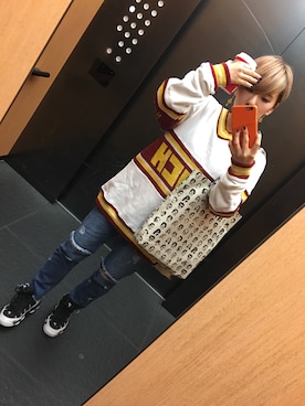 「JOYRICH」｜「アイテム（スウェット）」を使った、Haruka    komadaさん（レディース・159cm）の秋コーディネート